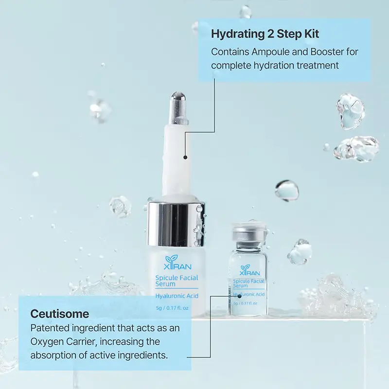 private label hyaluronic acid spicules ampoule spicule facial serum set